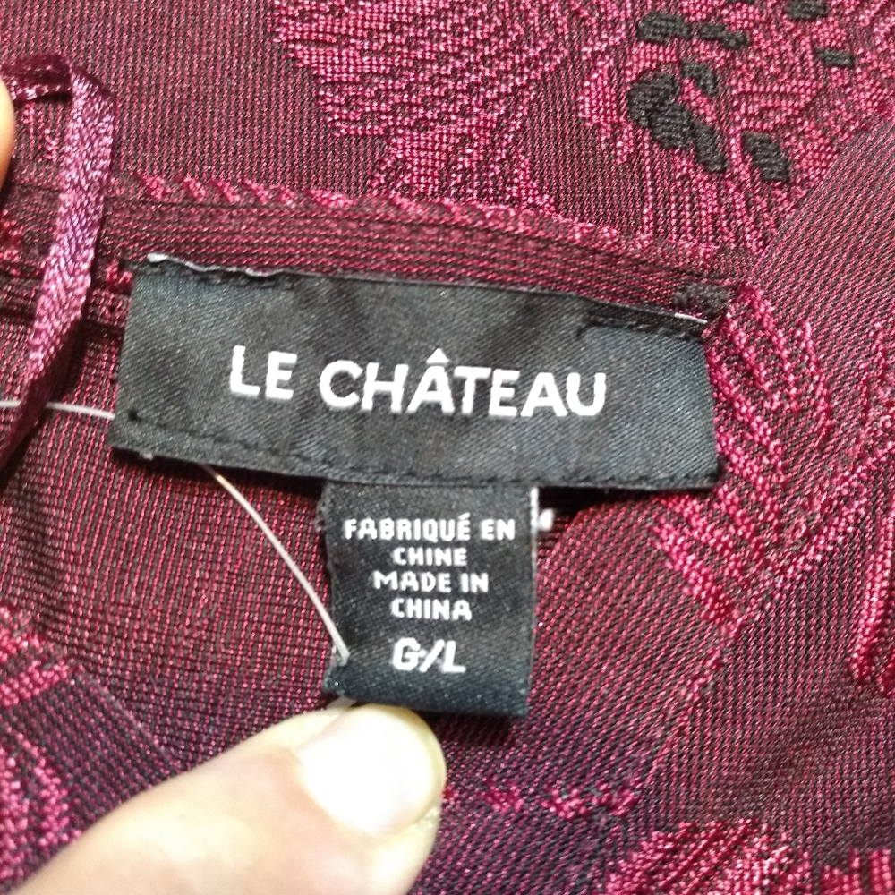 NWOT Le Chateau Size Large Purple Cold Shoulder Bodycon Dress or Tunic S… - Picture 3 of 10